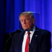 Republican U.S. presidential nominee Donald Trump speaks at Youngstown State University in Youngstown, Ohio, on Monday. | REUTERS