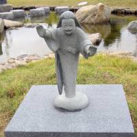 A stone statue of a Japanese folklore monster in Wakayama Prefecture designed by popular cartoonist Shigeru Mizuki has been missing since last week. | CITY OF GOBO / VIA KYODO