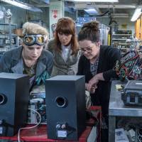 Back off guys, we’re scientists: Kate McKinnon as Dr. Jillian Holtzmann, Kristen Wiig as Dr. Erin Gilbert and Melissa McCarthy as Dr. Abby Yates, the three ghost-hunting scientists in “Ghostbusters.”  | JON MITCHELL