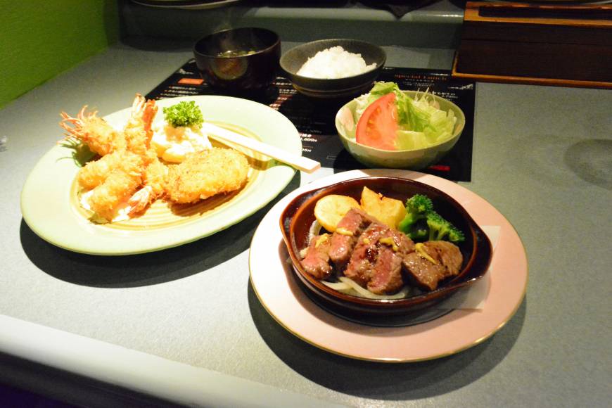 Grill Aoi Pleasant potpourri: The Special Set at Grill Aoi will satisfy a meat craving and a seafood craving at the same time. | J.J. O'DONOGHUE