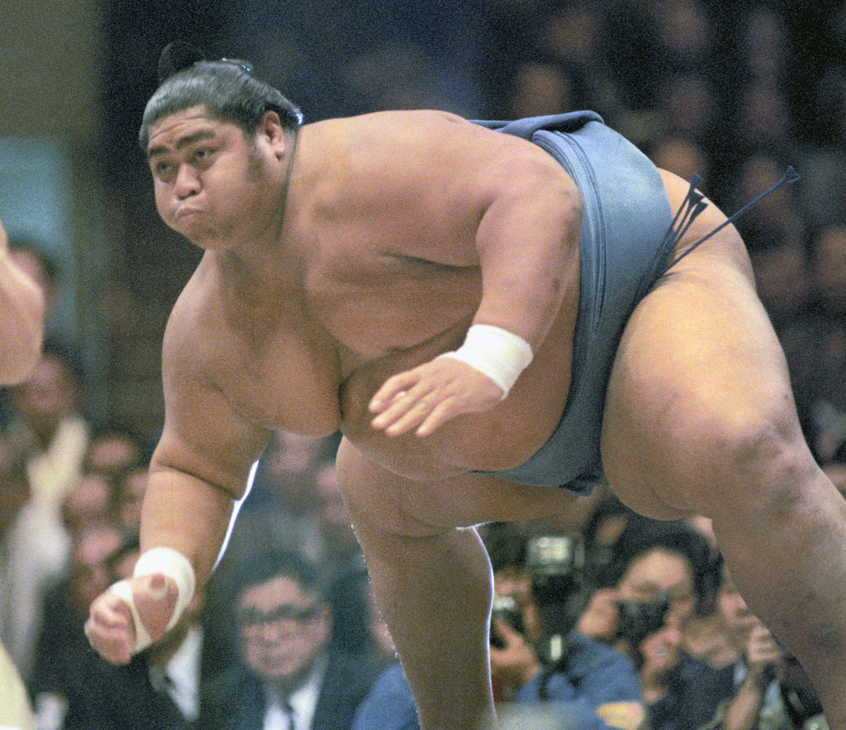 Heavy genes: Weighing 287 kilograms at his peak, Konishiki was the heaviest sumo wrestler ever, earning him the nickname 'The Dump Truck.' | KYODO