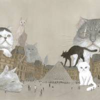 Taiyou Matsumoto\'s \"Louvre\'s Cats\" | &#169; MATSUMOTO TAIYOU / SHOGAKUKAN / FUTUROPOLIS / MUSEE DU LOUVRE EDITIONS