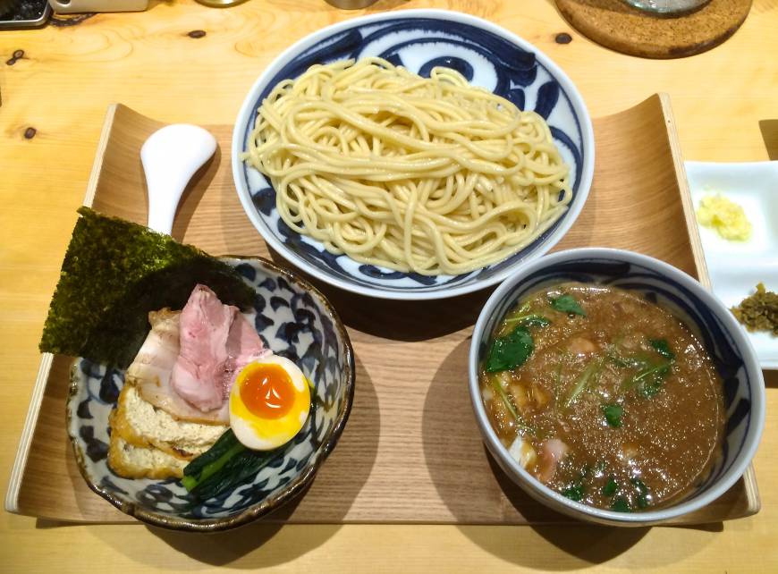 Kazami Deluxe noodles: The rich sauce for the tsukesoba dipping noodles at Kazami is made with aromatic sake lees. | ROBBIE SWINNERTON