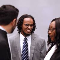 Malian jihadi Ahmad al-Faqi al-Mahdi reacts at the International Criminal Court (ICC) in The Hague on Tuesday during his sentencing for destroying Timbuktu’s shrines. Mahdi was sentenced to nine years in jail for destroying the shrines, after he was found guilty of directing the 2012 attacks on the UNESCO world heritage site in northern Mali. A first: ICC sentences Islamist rebel to nine years for Timbuktu antiquities destruction