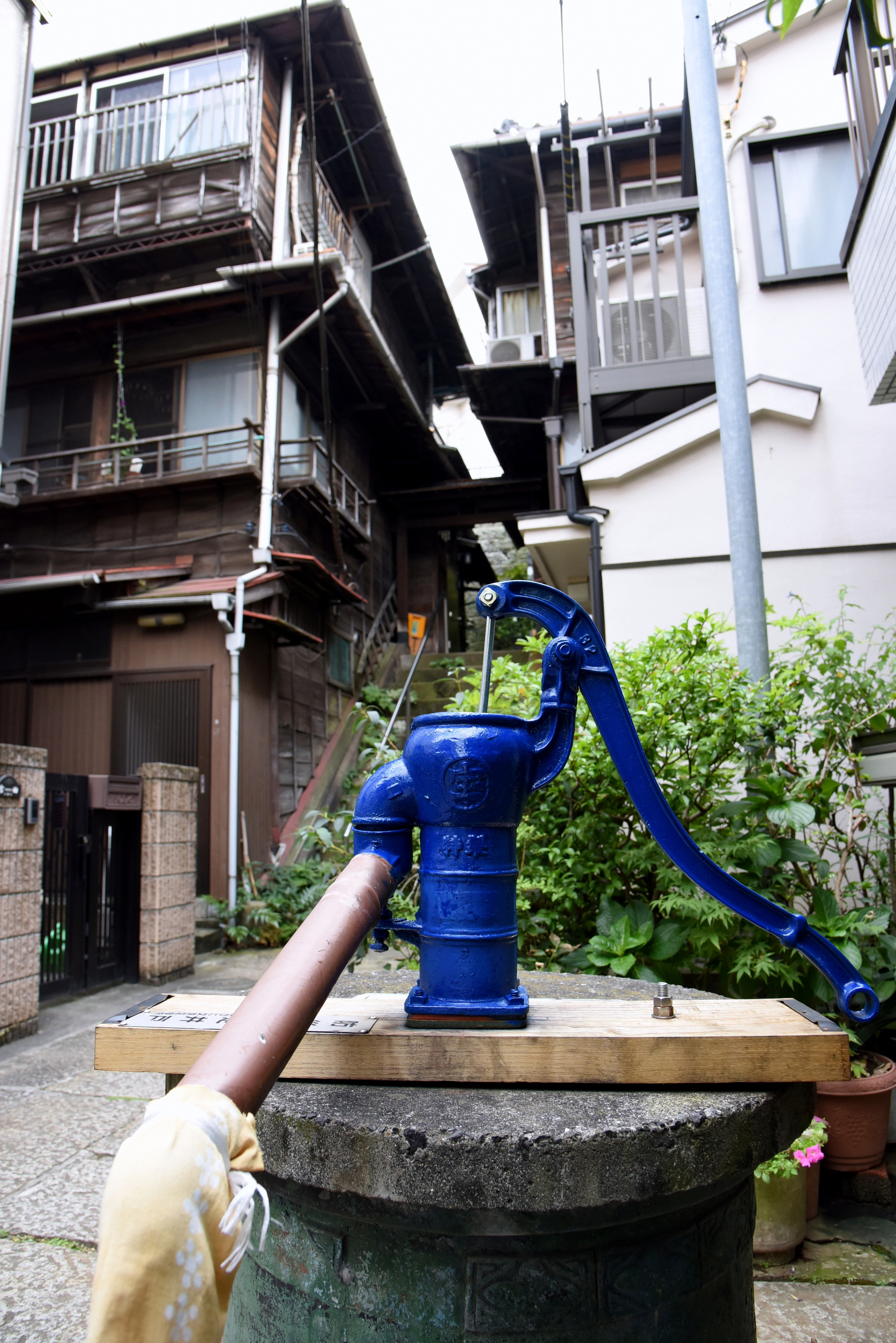 A well in a residential area along the Kikuzaka slope was said to be used by novelist Ichiyo Higuchi during the Meiji Era (1868-1912).