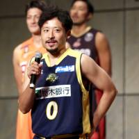 Tochigi Brex guard Yuta Tabuse reflects on the start of the inaugural B. League season during a Monday news conference in Tokyo. | KAZ NAGATSUKA