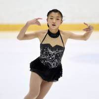 Kaori Sakamoto, a 16-year-old from Kobe, took second place at the season-opening Junior Grand Prix in St. Gervais, France, last week. | KYODO