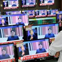 TV sets show a news report about North Korea\'s fifth nuclear test in a Seoul store on Sept. 9. | REUTERS