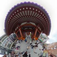 Sensoji Temple in the Asakusa district of Tokyo is transformed into a miniature planet in this image taken on Sept. 17. | YOSHIAKI MIURA