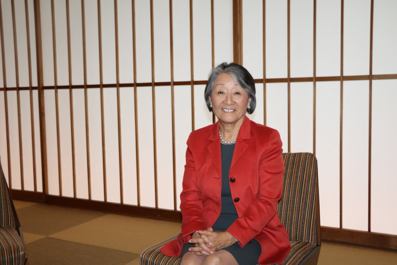 Philanthropist Atsuko Toko Fish poses for a photo in Tokyo on Oct. 13. | KYODO