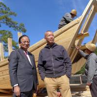Building connections: Fram Kitagawa (left), an adviser to Culture City of East Asia 2016, and artist Cai Guo-Qiang are two key contributors to this year’s “Art Celebration in Nara: Beyond Time and Space.” Reconnecting Japan's ancient cultural hub