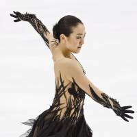 Mao Asada performs her short program at the Finlandia Trophy in Espoo, Finland, on Thursday. | REUTERS