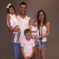Veteran pitcher Jason Standridge, his wife Joy and their children are seen in an undated photo. | JASON STANDRIDGE