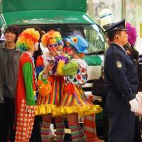 Honk test, 1, 2  — from the  Halloween celebrations in Shibuya, Oct. 30.  | MARK THOMPSON