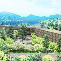 A computer rendering shows the planned Ritz-Carlton Hotel Nikko in the Nikko resort in Tochigi Prefecture. | KYODO