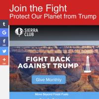 Following Donald Trump\'s election as president of the United States, the Sierra Club, a leading environmental organization, has moved to feature him in its fundraising appeals, as shown on its website on Tuesday. | AP