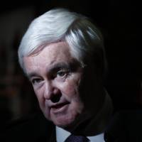 Former House Speaker Newt Gingrich speaks to the media at Trump Tower Monday in New York, after meeting with President-elect Donald Trump. | AP