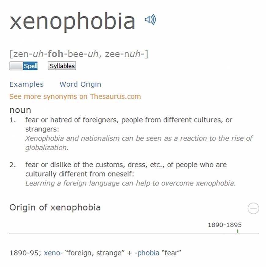 dictionary com picks xenophobia as the word of year in contentious