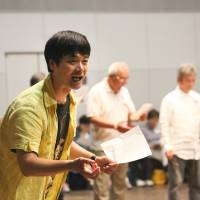 Massive undertaking: Seiji Nozoe directs elderly actors during rehearsals for the play “Gold Symphony, my dream, your dream.” A golden age of theater for Japan's seniors
