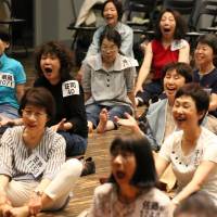 Vocal exercises: An audition call went out for the 10,000 Gold Theater project and three-quarters of the respondants are women. | MAIKO MIYAGAWA