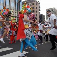 For the real Aomori Nebuta Matsuri, visitors can rent costumes and join the fun. | MARK THOMPSON