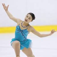 Yuna Shiraiwa finished second at the Japan Junior Championships for the second straight year, and competed to \'A Little Night Music.\' | KYODO