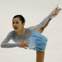 Satoko Miyahara is in third place with 64.20 points after the women\'s short program. | REUTERS