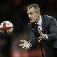 Wales coach Rob Howley guides his team against Japan on Saturday. | REUTERS