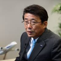 Shinya Katanozaka, president and CEO of ANA Holdings Inc., is interviewed in Tokyo on Monday. | BLOOMBERG
