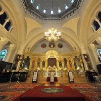 The Holy Resurrection Cathedral in Tokyo, in the capital\'s Chiyoda Ward, boasts Byzantine-style decor. | YOSHIAKI MIURA