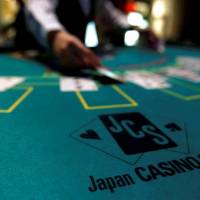 Knowing when to walk away: A dealer puts cards on a mock blackjack casino table at an international tourism promotion symposium in Tokyo in September 2013. | REUTERS