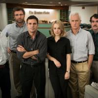 The cast of Tom McCarthy\'s news drama \"Spotlight.\" | PHOTO BY KERRY HAYES, &#169; 2015 SPOTLIGHT FILM, LLC.