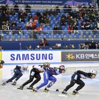 Female speed skaters compete at Gangneung Ice Arena on Friday as a test event begins for the 2018 Pyeongchang Winter Games. Pyeongchang holds first ice event ahead of 2018 Winter Olympics
