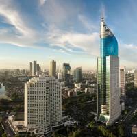 Jakarta is captured from above. Panasonic Corp. aims to become No. 2 or No. 3 for market share in Indonesia, up from its current position of No. 4. | ISTOCK