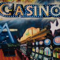 A mural is displayed at the Kangwon Land casino on Wednesday in Sabuk, South Korea. | BLOOMBERG