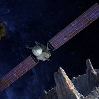 Lucy (left) flies past the Trojan Eurybates — fossils of planet formation — while Psyche (right) maps the metal world 16 Psyche in these illustrations. NASA asteroid probes to study early solar system