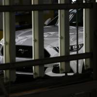 A Mustang moves along the production line at Ford Motor Co.\'s assembly plant in Flat Rock, Michigan, on Jan. 3. | BLOOMBERG