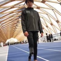 Amputee sprinter Keita Sato says that if Paralympic athletes overtake Olympians it would change people\'s perception of not only sports for people with disabilities but also disability itself. | TOMOKO OTAKE