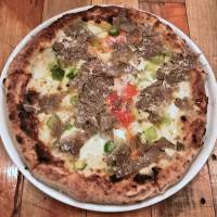 Bismarck pizza with black truffles and asparagus | ROBBIE SWINNERTON