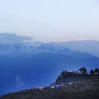 Top of the world: A camp was set up for the residents of Laprak, Nepal, whose village was devastated by a magnitude-7.8 earthquake in April 2015. | BON ISHIKAWA