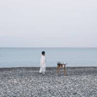 The kannushi (Shinto priest) hold a ceremony at Ojigahama Beach. Purified by the water and fire of Japan in Wakayama