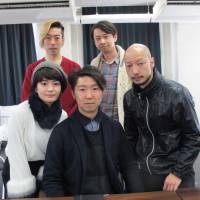 Top team: “Macbeth” director Ryunosuke Kimura (center) with cast members, including Maimi (Lady Macbeth, front left) and Yamato Kochi (Macbeth, front right). Kimura's crazed 'Macbeth' for today