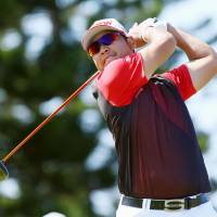Hideki Matsuyama competes during the opening round of the SBS Tournament of Champions on Thursday in Kapalua, Hawaii. Matsuyama shot a 4-under 69. | KYODO