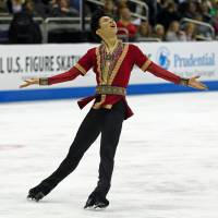 Nathan Chen cleanly landed five quadruple jumps during his free skate at the U.S. nationals on Sunday on the way to victory. | USA TODAY / VIA REUTERS