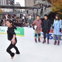 Miki Ando, seen skating at a recent event, remains the only woman ever to land a quadruple jump in competition. | INSTAGRAM