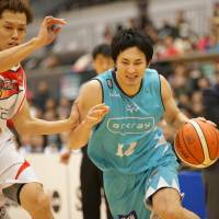 Shooting guard Yusuke Okada is one of the Kyoto Hannaryz\'s veteran leaders. | B. LEAGUE