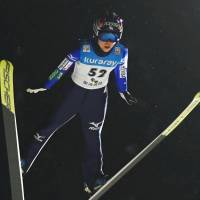 Ski jumper  Yuki Ito competes in a women\'s World Cup meet on Saturday in Yamagata. Ito won the competition. | KYODO