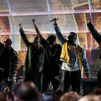 Artists 'persist' and 'resist' as Grammys get political