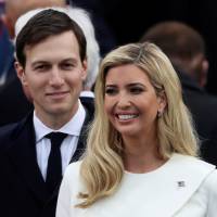 Ivanka Trump and husband, Jared Kushner, arrive at inauguration ceremonies for the swearing-in of Donald Trump as the 45th president of the United States on the West front of the U.S. Capitol in Washington on Jan. 20. | REUTERS