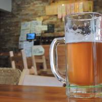 A draft beer stands ready at Koenji Bakushu Kobo. | DAVEY YOUNG